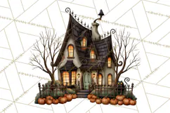 Vintage Halloween Clipart PNG, Halloween Retro Characters Product Image 2
