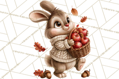 Autumn Critters PNG Cute Woodland Clipart Product Image 3