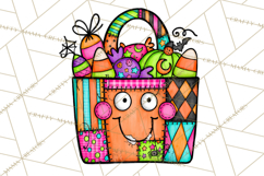 Haunted Patchwork Halloween Characters PNG Product Image 3