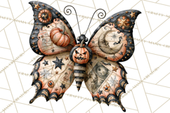 Halloween Butterflies Spooky Gothic Clipart PNG Product Image 4