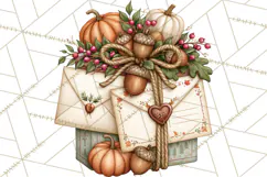 Autumn Critter Town Clipart PNG, Fall Cottage Animal Town Product Image 4