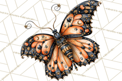 Halloween Butterflies Spooky Gothic Clipart PNG Product Image 3