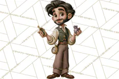 Vintage Apothecary World PNG Product Image 3