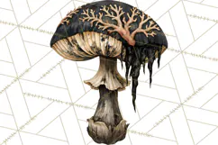 Spooky Halloween Mushrooms PNG, Fall Mushroom Fungus Product Image 3