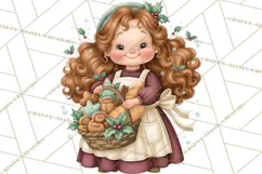 Christmas Village Clipart PNG, Winter Holiday Cottage Town Product Image 3