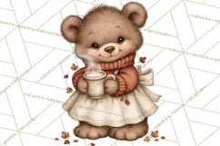 Autumn Critter Town Clipart PNG, Fall Cottage Animal Town Product Image 3