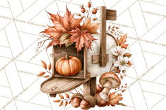 Autumn Critters PNG Cute Woodland Clipart Product Image 3