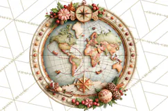 Santa's Travel Agency Christmas Clipart PNG Product Image 5