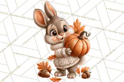 Autumn Critters PNG Cute Woodland Clipart Product Image 5
