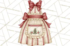 Vintage Christmas Kitchen Clipart PNG Product Image 2