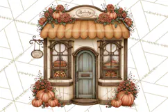 Autumn Critter Town Clipart PNG, Fall Cottage Animal Town Product Image 2