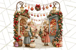 Santa's Travel Agency Christmas Clipart PNG Product Image 2