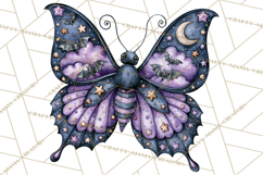 Halloween Butterflies Spooky Gothic Clipart PNG Product Image 2