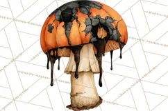 Spooky Halloween Mushrooms PNG, Fall Mushroom Fungus Product Image 2