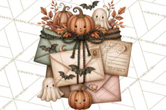 Halloween Critter Town Clipart PNG, Spooky Cottage Animals Product Image 3