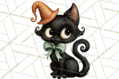 Vintage Halloween Clipart PNG, Halloween Retro Characters Product Image 2