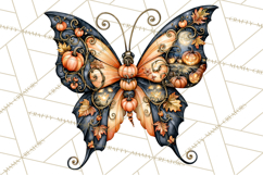 Halloween Butterflies Spooky Gothic Clipart PNG Product Image 3
