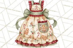 Vintage Christmas Kitchen Clipart PNG Product Image 4