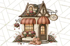 Autumn Critter Town Clipart PNG, Fall Cottage Animal Town Product Image 4