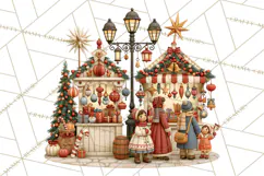 Santa's Travel Agency Christmas Clipart PNG Product Image 4