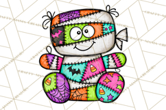 Haunted Patchwork Halloween Characters PNG Product Image 4
