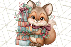 Christmas Village Clipart PNG, Winter Holiday Cottage Town Product Image 5