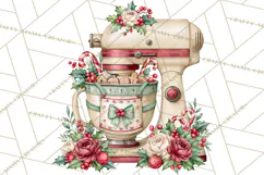 Vintage Christmas Kitchen Clipart PNG Product Image 5