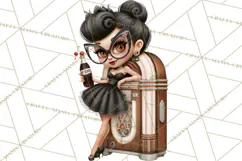 1950s Vintage Halloween Clipart Retro Soda Fountain Clip Art Product Image 5
