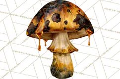Spooky Halloween Mushrooms PNG, Fall Mushroom Fungus Product Image 2