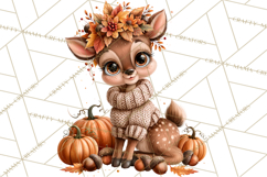 Autumn Critters PNG Cute Woodland Clipart Product Image 2