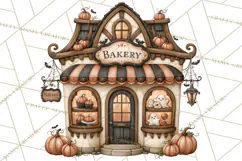 Halloween Critter Town Clipart PNG, Spooky Cottage Animals Product Image 2