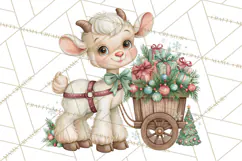Christmas Village Clipart PNG, Winter Holiday Cottage Town Product Image 2
