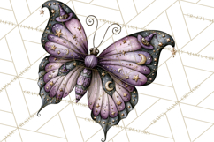 Halloween Butterflies Spooky Gothic Clipart PNG Product Image 2
