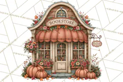 Autumn Critter Town Clipart PNG, Fall Cottage Animal Town Product Image 2