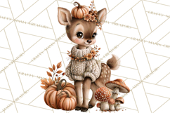 Autumn Critters PNG Cute Woodland Clipart Product Image 3