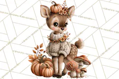 Autumn Critters PNG Cute Woodland Clipart Product Image 3