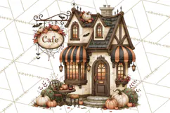 Halloween Critter Town Clipart PNG, Spooky Cottage Animals Product Image 3