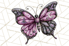 Halloween Butterflies Spooky Gothic Clipart PNG Product Image 3