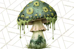 Spooky Halloween Mushrooms PNG, Fall Mushroom Fungus Product Image 3