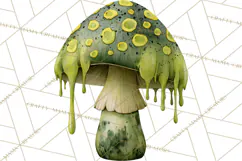 Spooky Halloween Mushrooms PNG, Fall Mushroom Fungus Product Image 4
