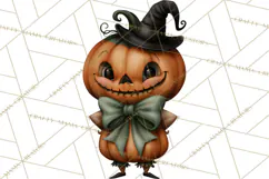 Vintage Halloween Clipart PNG, Halloween Retro Characters Product Image 3