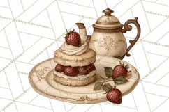 Vintage Farmhouse Kitchen Clipart PNG Product Image 4