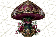 Gothic Christmas Mushrooms PNG, Christmas Florals Product Image 3