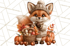 Autumn Critters PNG Cute Woodland Clipart Product Image 5