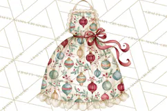 Vintage Christmas Kitchen Clipart PNG Product Image 2