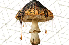 Spooky Halloween Mushrooms PNG, Fall Mushroom Fungus Product Image 2