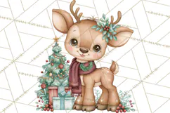 Christmas Village Clipart PNG, Winter Holiday Cottage Town Product Image 2