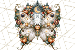 Halloween Butterflies Spooky Gothic Clipart PNG Product Image 2