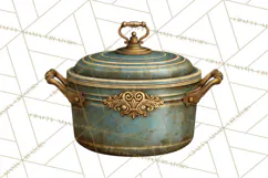 Vintage Farmhouse Kitchen Clipart PNG Product Image 4