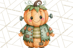 Pumpkin Munchkins Cute Halloween Clipart PNG Product Image 4